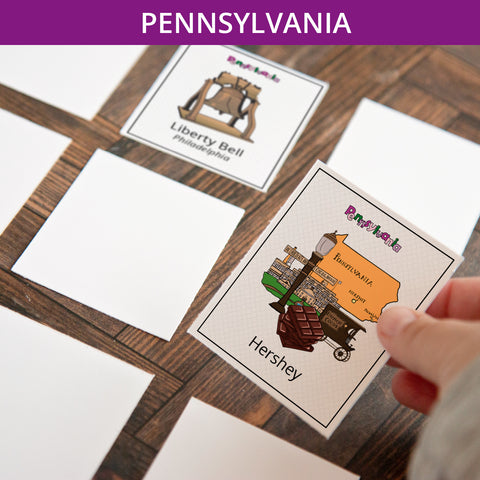 Pennsylvania Memory Game - Printable Digital Download by Greengate Images