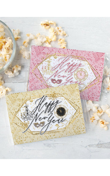 New Year's Popcorn Wrapper Duo - Gold and Pink