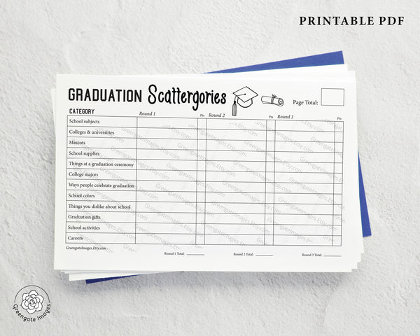 Graduation Scattergories