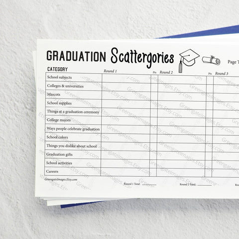 Graduation Scattergories