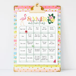 Summer Activities Chart - Greengate Images