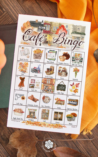 Fall Café Bingo Game - Printable Digital Download by Greengate Images