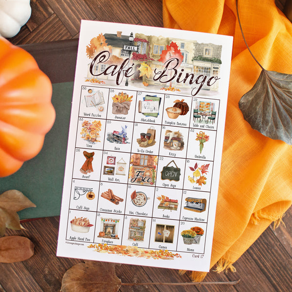 Fall Café Bingo Game - Printable Digital Download by Greengate Images