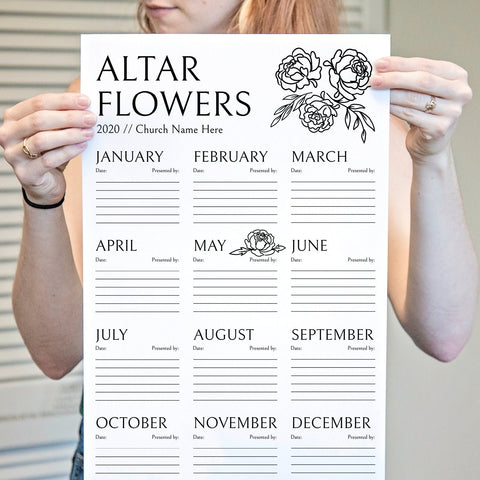 Church Flowers Poster Template