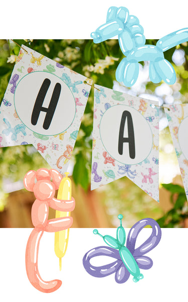 Birthday Banner - Balloon Animals
