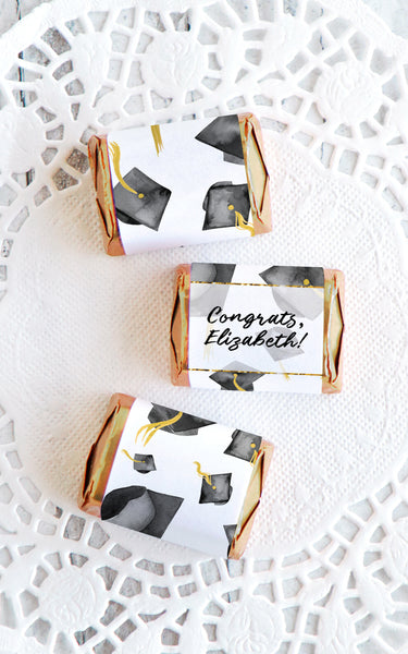 Black Cap Graduation Nugget Wrappers - Greengate Images