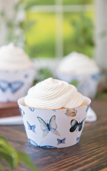 Blue Butterfly Cupcake Wrappers