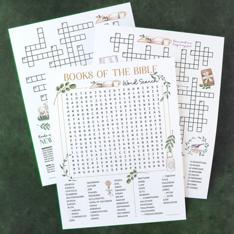 Books of the Bible Activity Pages - Printable Digital Download by Greengate Images