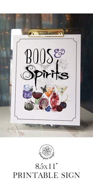 Boos & Spirits Halloween Sign
