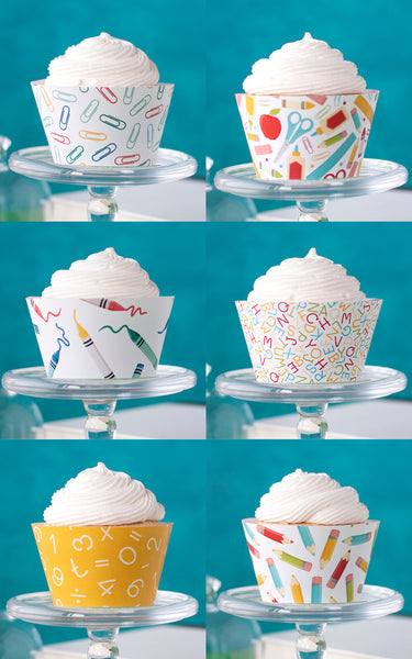 BUNDLE School Cupcake Wrappers - Greengate Images