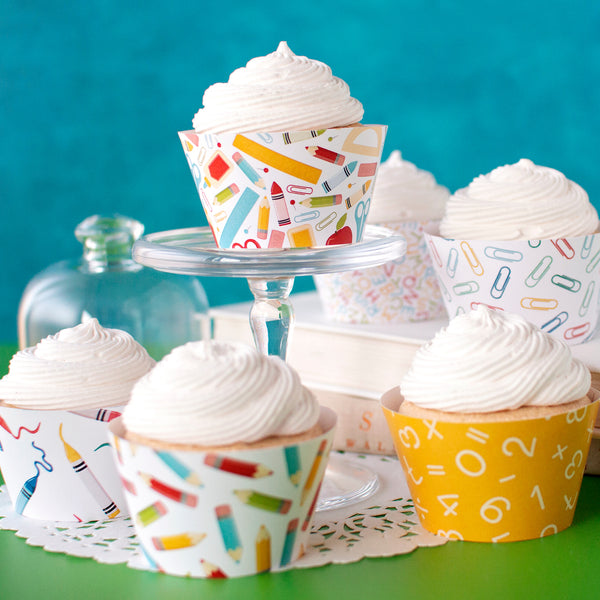 BUNDLE School Cupcake Wrappers - Greengate Images