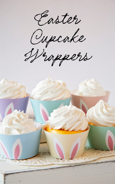 Bunny Ears Cupcake Wrapper Set - Pastel Bundle - Greengate Images