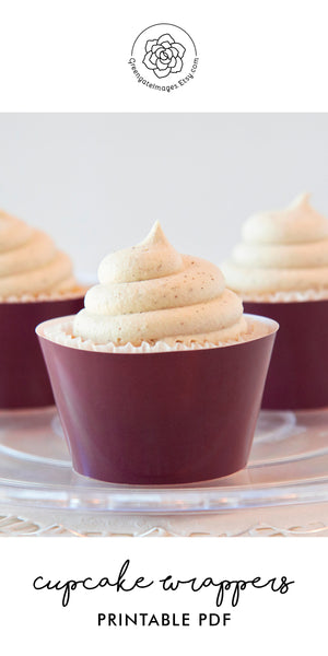 Solid Burgundy Cupcake Wrapper - Greengate Images