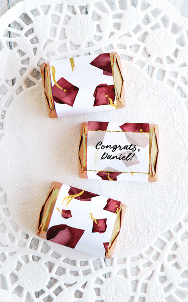 Burgundy Graduation Nugget Wrappers