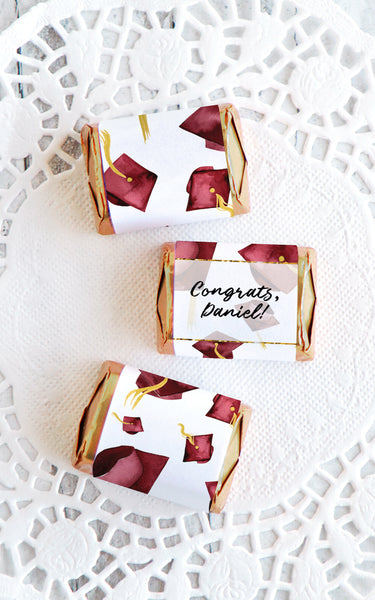 Burgundy Graduation Nugget Wrappers - Greengate Images