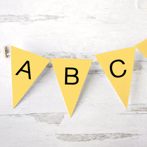 Butter Yellow Letter Banner - Printable Digital Download by Greengate Images