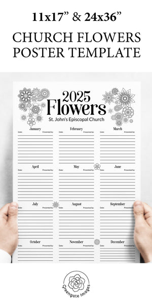 Church Flowers/Altar Flowers Poster Template