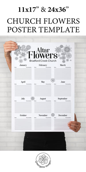 Church Flowers/Altar Flowers Poster Template