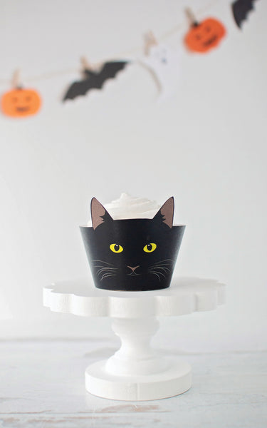Black Cat Cupcake Wrapper