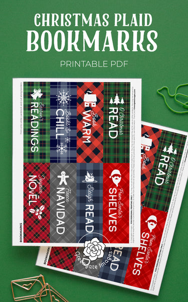 Plaid Christmas Bookmarks