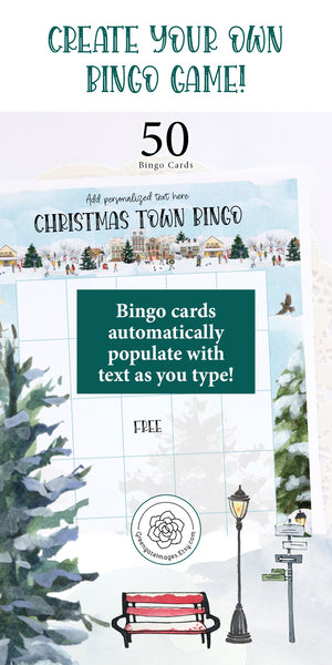 Christmas Town Bingo Template