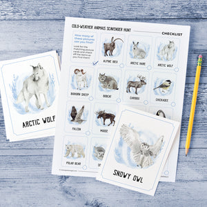 Winter Animals Scavenger Hunt - Printable Digital Download by Greengate Images