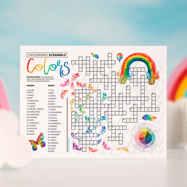 Colors Crossword Scramble - Greengate Images