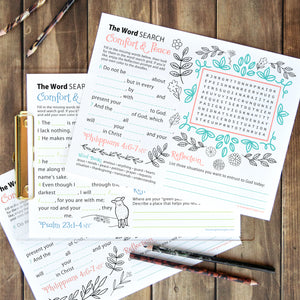 Bible Passage Word Search Duo - Printable Digital Download by Greengate Images