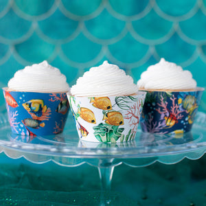 Coral Reef Cupcake Wrapper Trio - Greengate Images