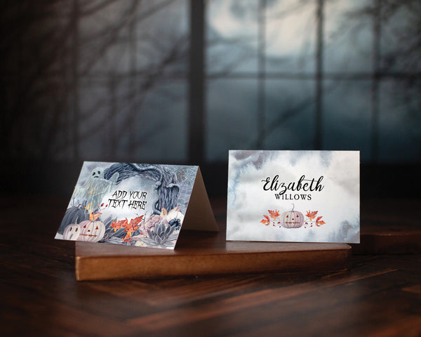 Spooky Beautiful Halloween Place Cards Duo