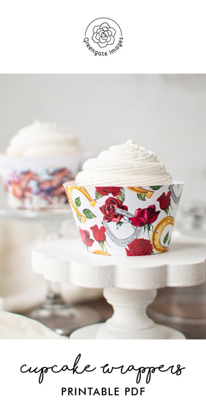 Kentucky Derby Cupcake Wrapper Duo - Printable Digital Download by Greengate Images