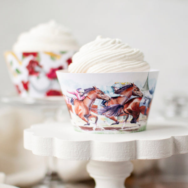 Kentucky Derby Cupcake Wrapper Duo - Printable Digital Download by Greengate Images