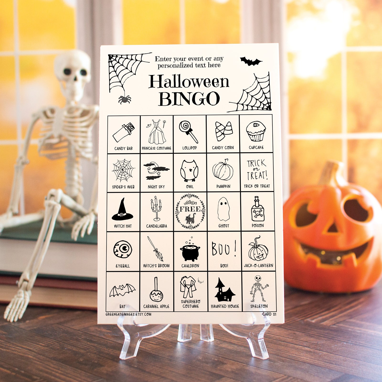 Black & White Halloween Bingo - Personalized Header – Greengate Images black-white-halloween-bingo-personalized-header-greengate-images