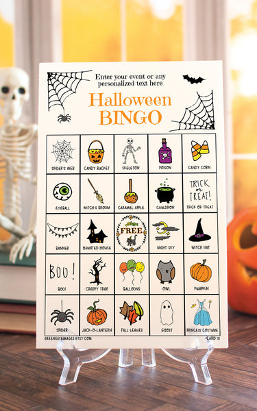 Personalized Halloween Bingo - Color Doodles