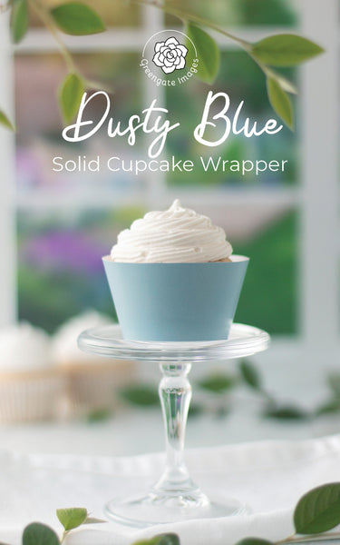 Dusty Blue Cupcake Wrapper