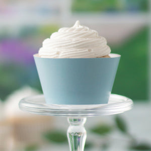 Dusty Blue Cupcake Wrapper - Greengate Images