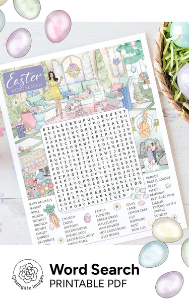 Easter Word Search - Printable Digital Download by Greengate Images