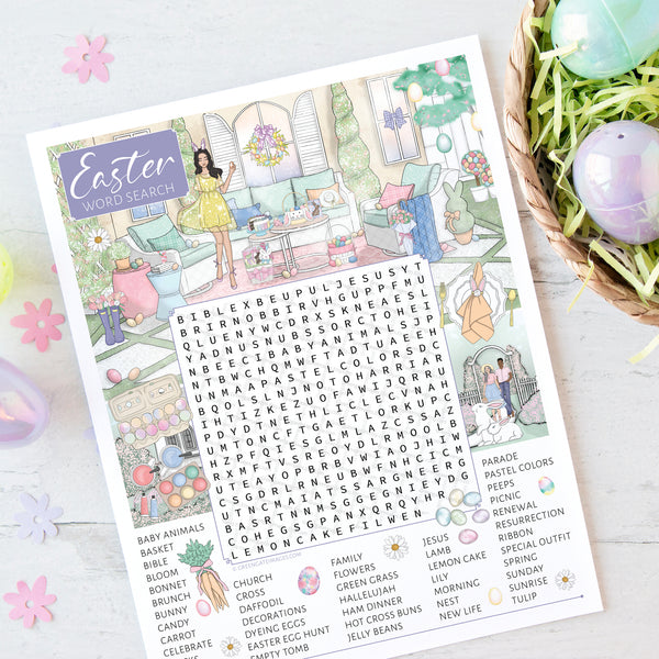 Easter Word Search - Printable Digital Download by Greengate Images