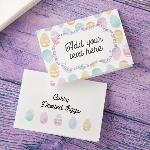 Easter Place Cards Duo - Watercolor Easter Eggs