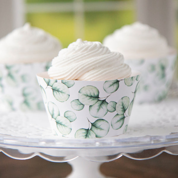 Eucalyptus Greenery Cupcake Wrappers - Printable Digital Download by Greengate Images