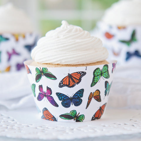 Butterfly Cupcake Wrappers - Colorful
