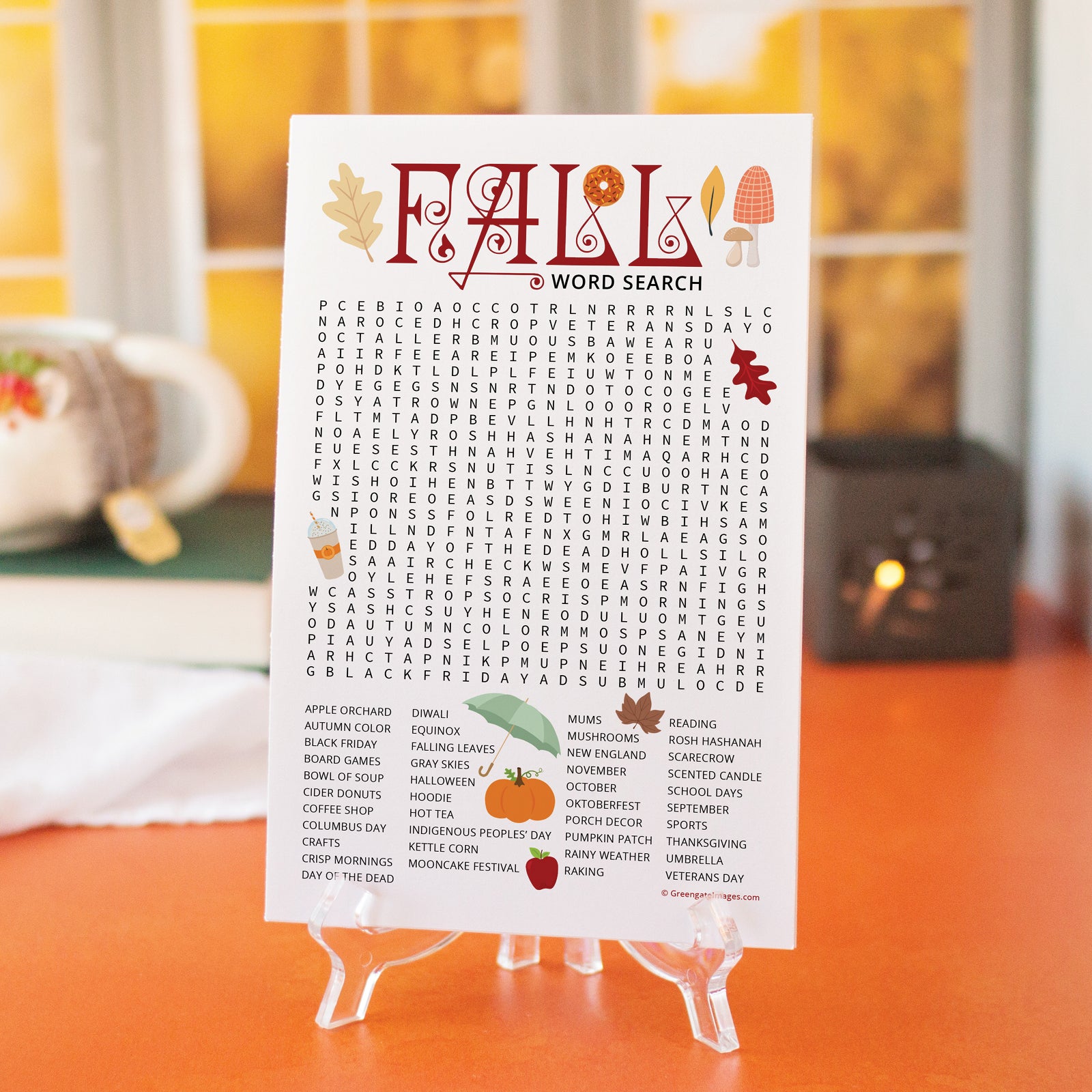 Fall World Seach Fall Word Search – Greengate Images