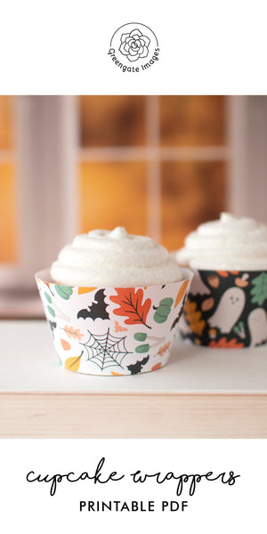 Falloween Cupcake Wrapper Duo - Greengate Images