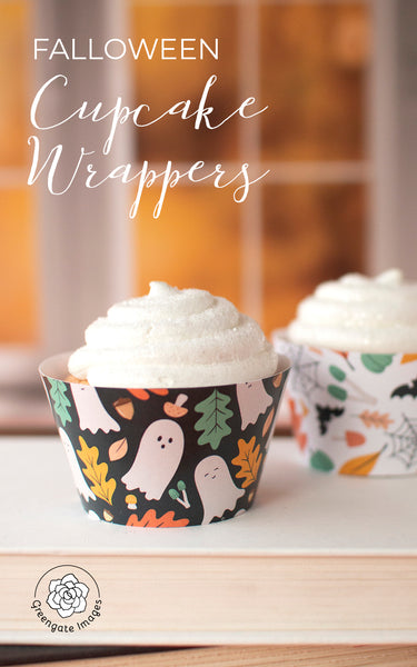 Falloween Cupcake Wrapper Duo - Greengate Images