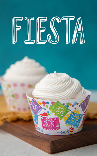 Fiesta Papel Cupcake Wrapper Duo
