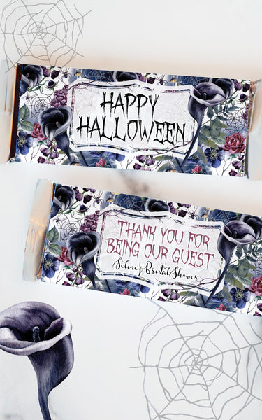 Halloween Floral Candy Bar Wrappers