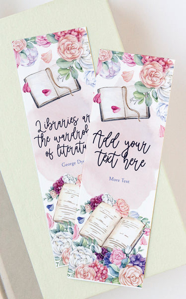 Floral Bookmark Template - Greengate Images