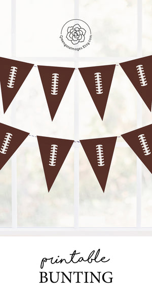 Football Bunting - Printable Digital Download by Greengate Images