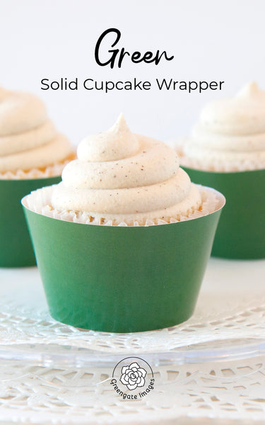 Solid Green Cupcake Wrapper - Greengate Images