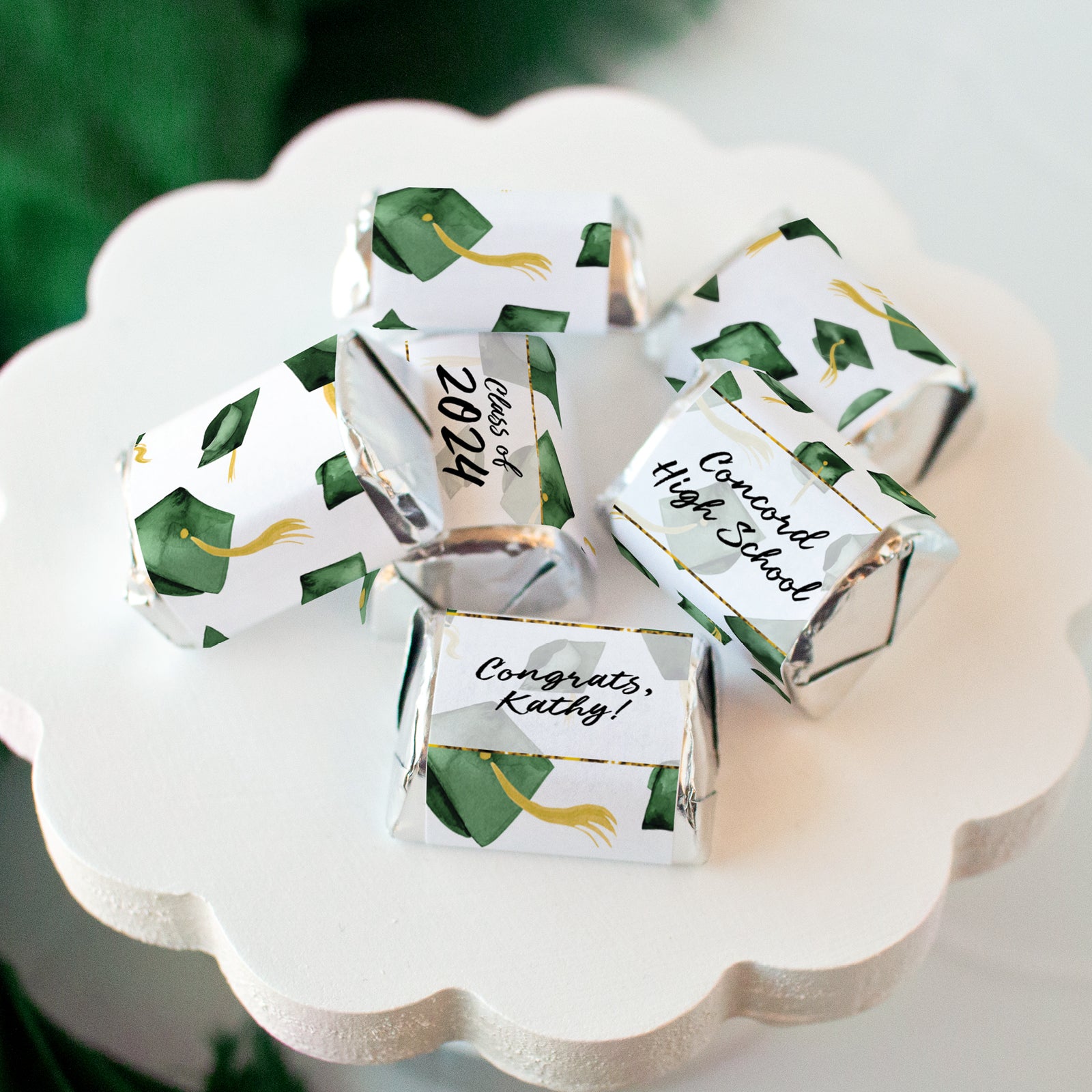 Green Cap Graduation Nugget Wrappers